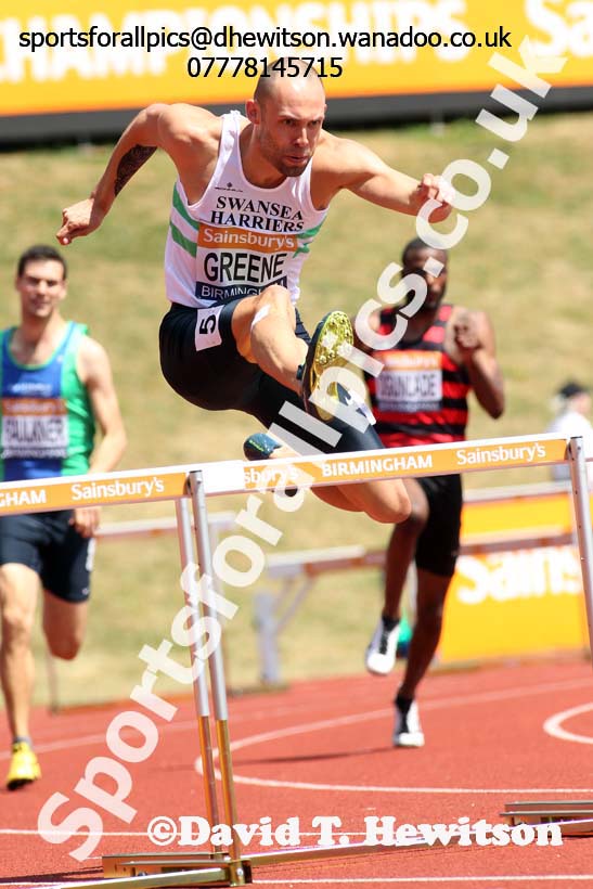 Mens 400 metres hurdles, Sainsbury's British Champs, Alexander Stadium, Birmingham. Photo: David T. Hewitson/Sprts for All Pics